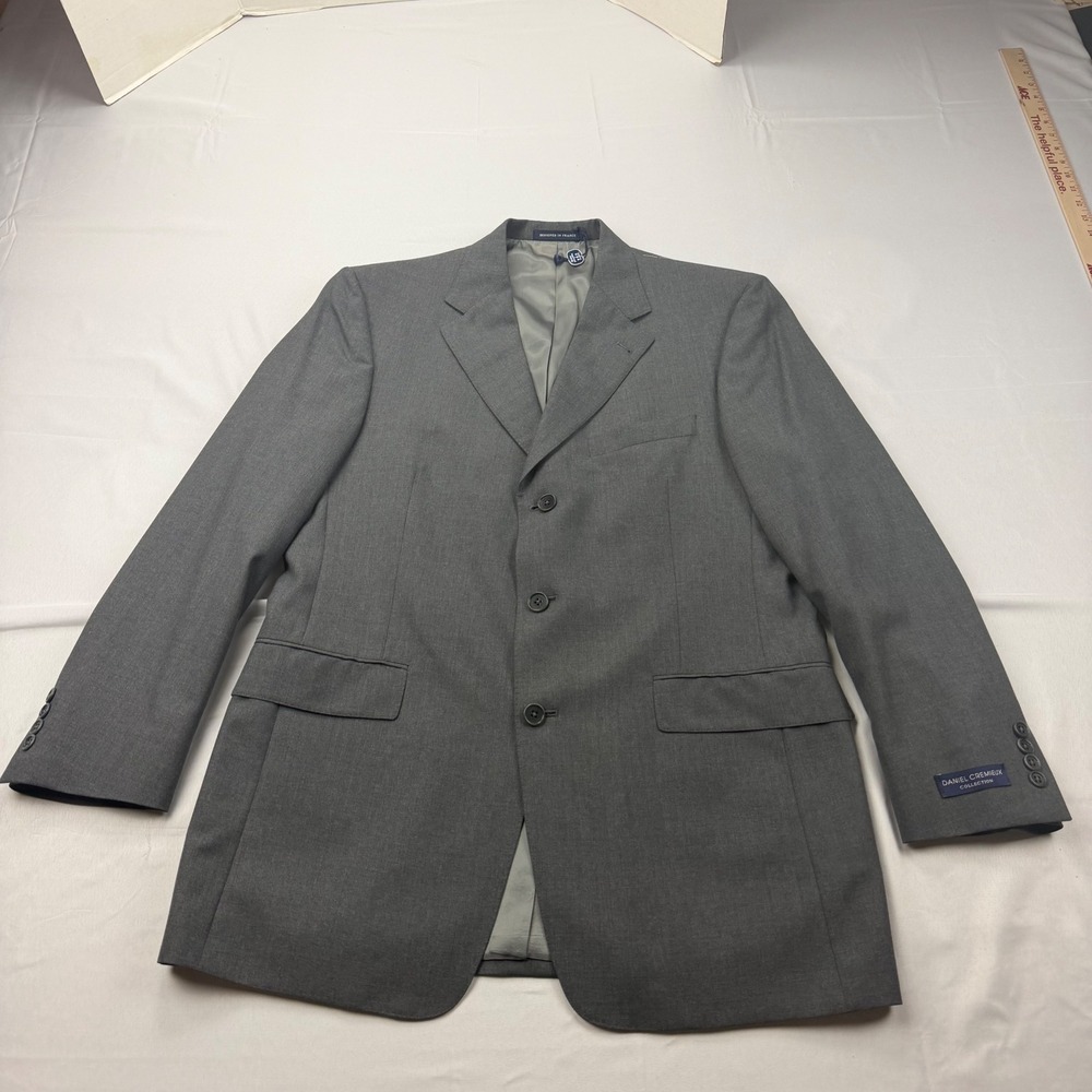 NWT Daniel Cremieux Blazer Mens 40R‎ Grey Loro Piana Wool 3-Button Sport Coat